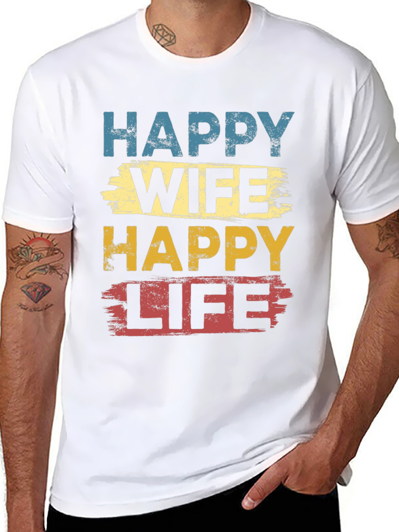 Happy Wife Happy Life Graphic T-Shirt