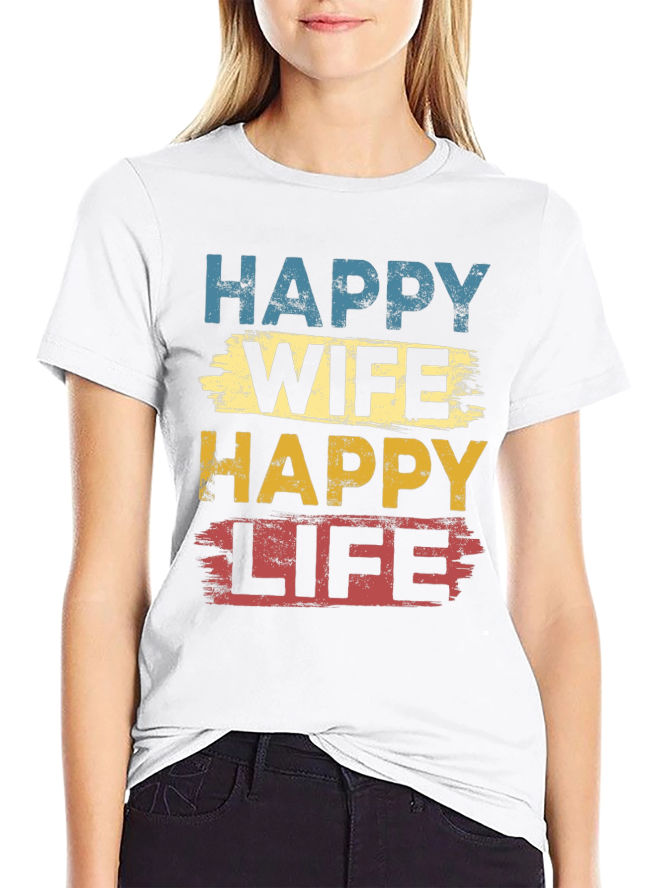 Happy Wife Happy Life Graphic T-Shirt