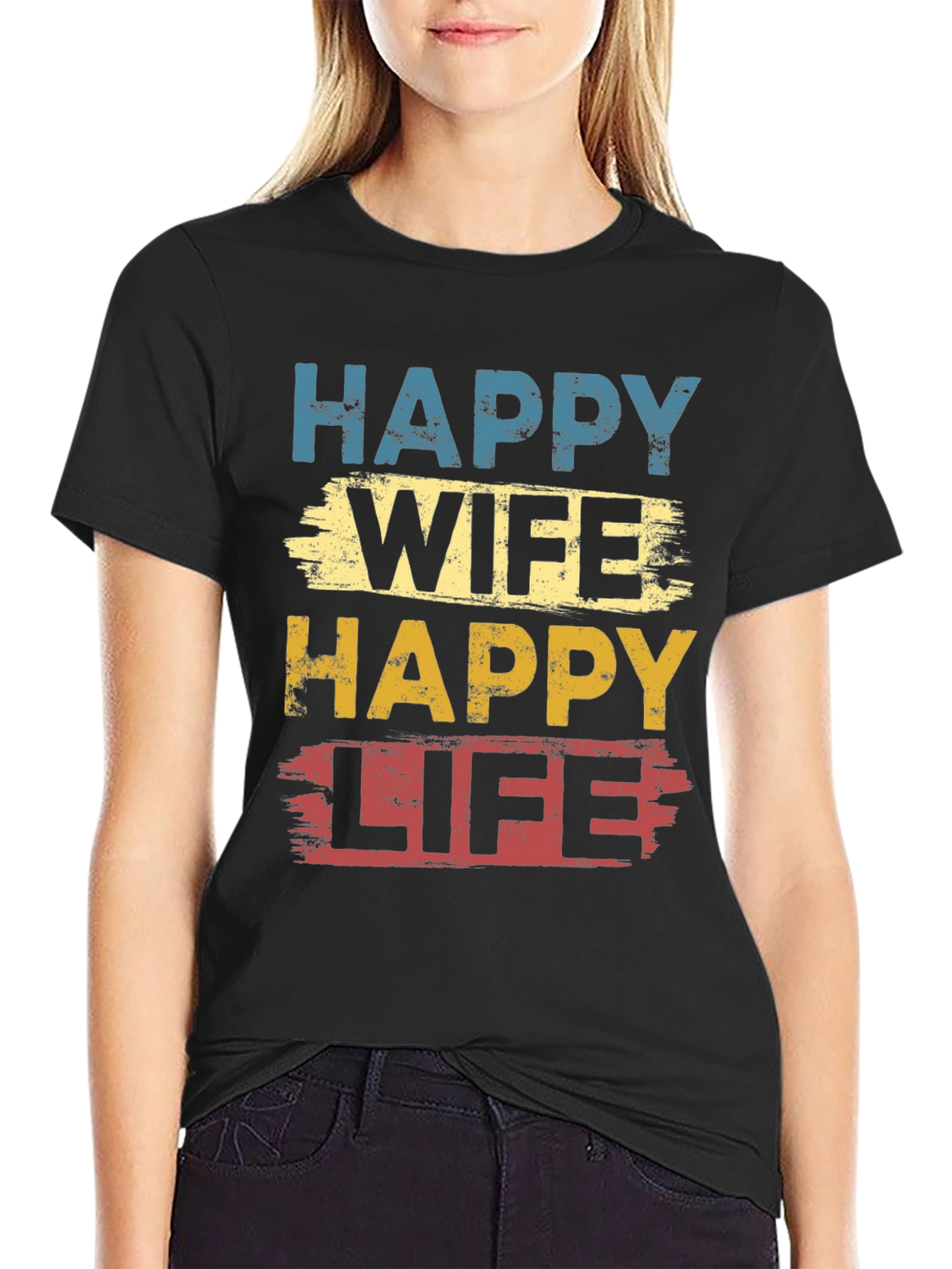 Happy Wife Happy Life Graphic T-Shirt