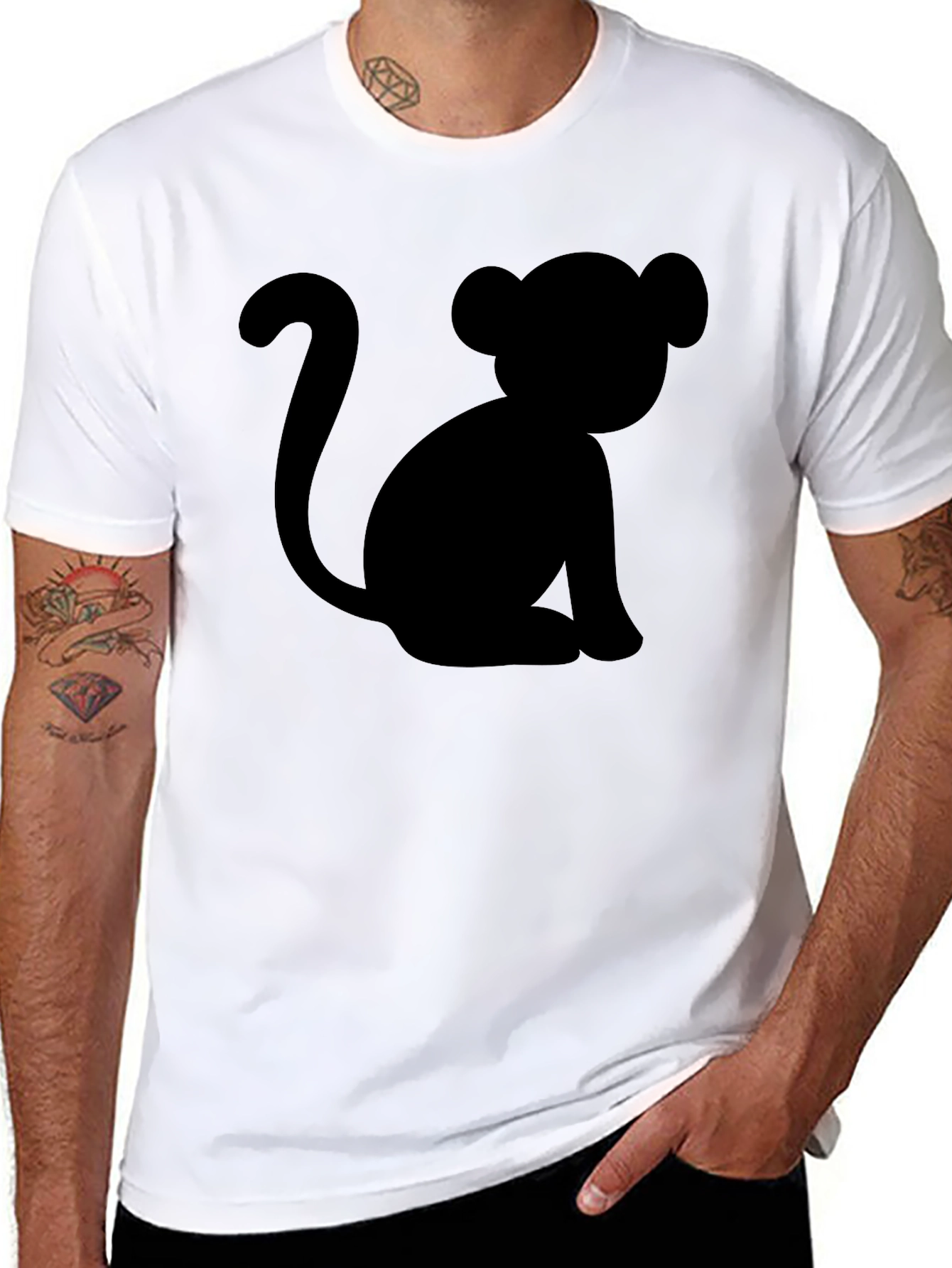 Monkey Silhouette Graphic Tee