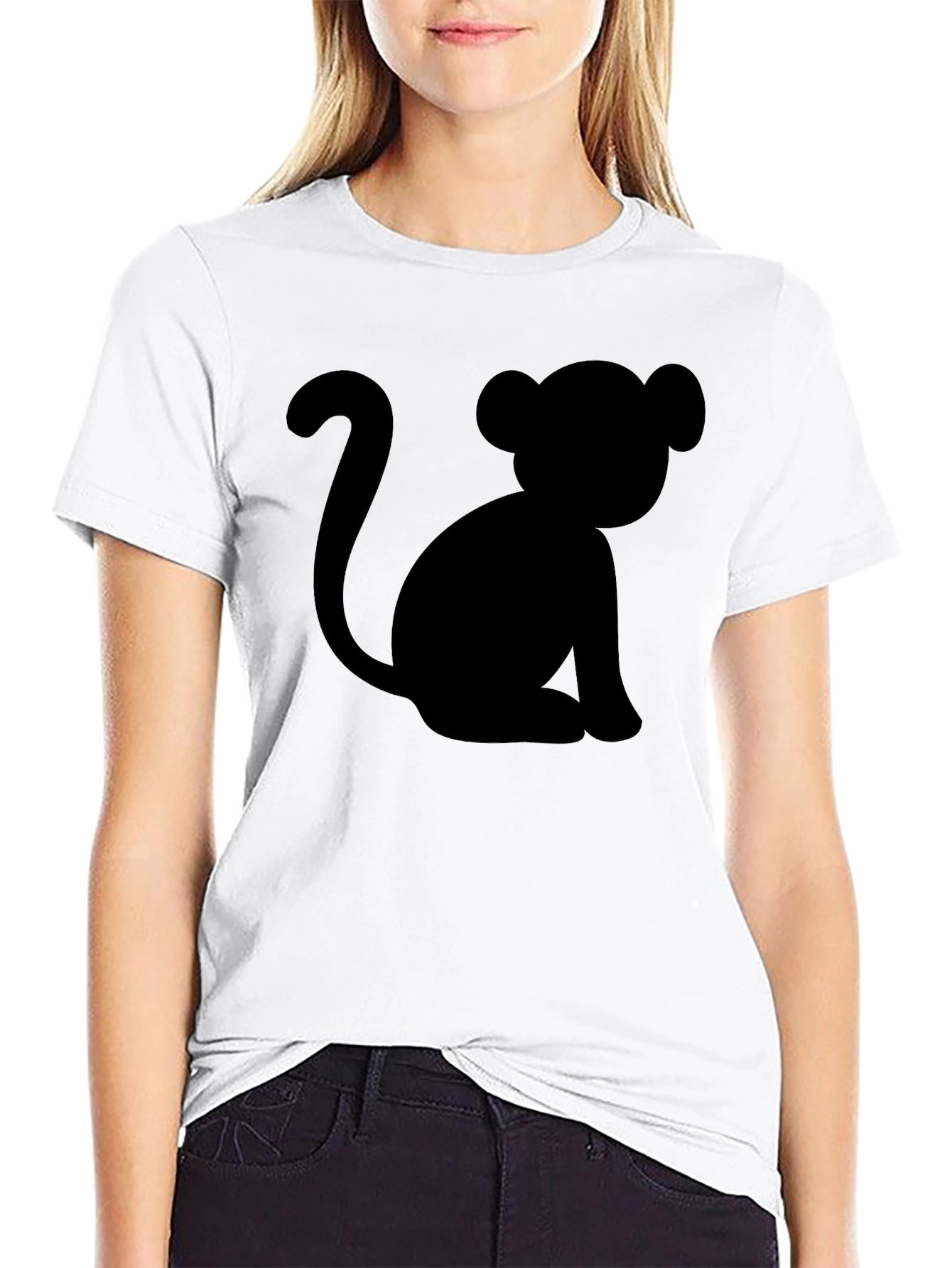 Monkey Silhouette Graphic Tee