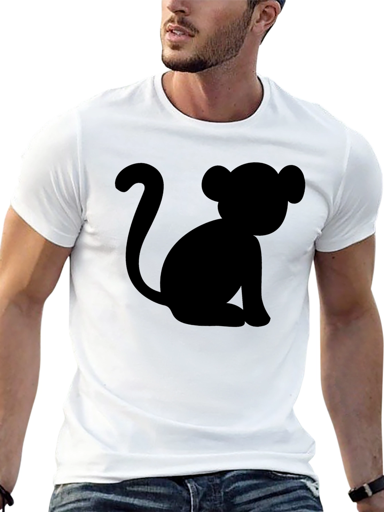 Monkey Silhouette Graphic Tee