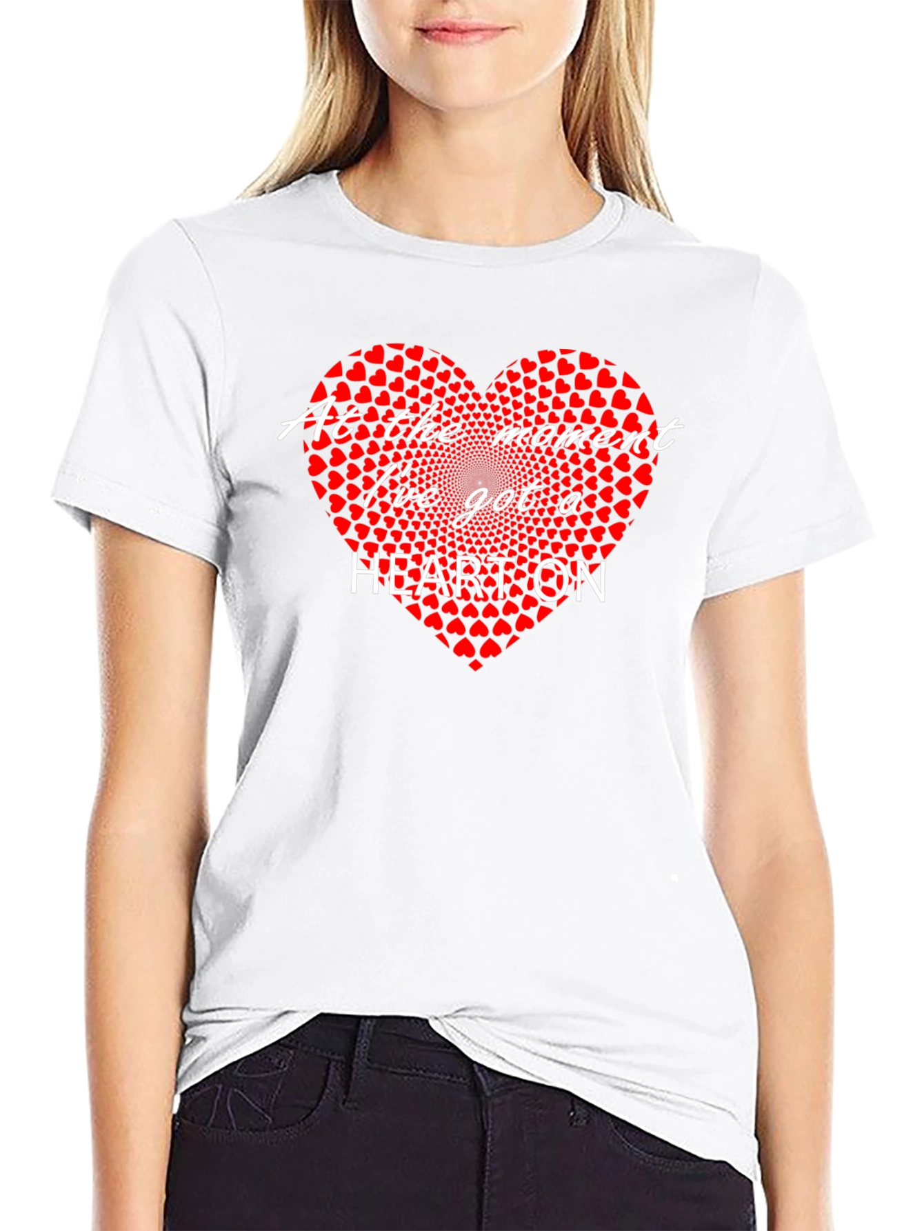 Heart On Graphic T-Shirt - Black