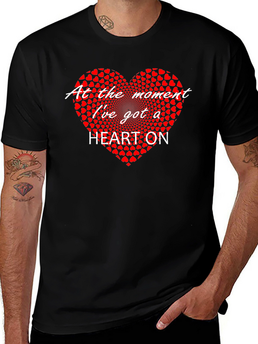 Heart On Graphic T-Shirt - Black