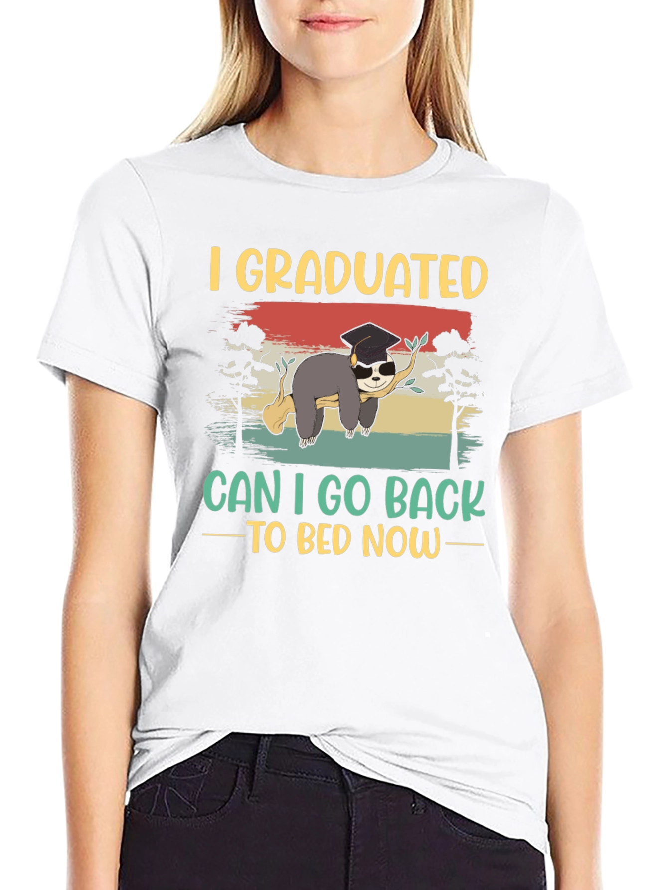 Graduated Sloth Graphic T-Shirt