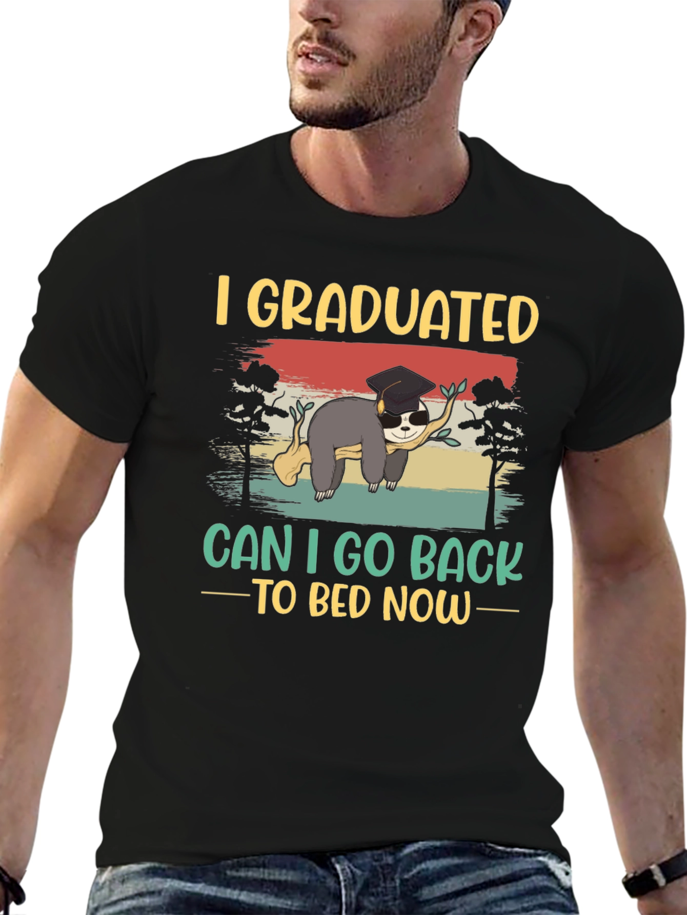 Graduated Sloth Graphic T-Shirt