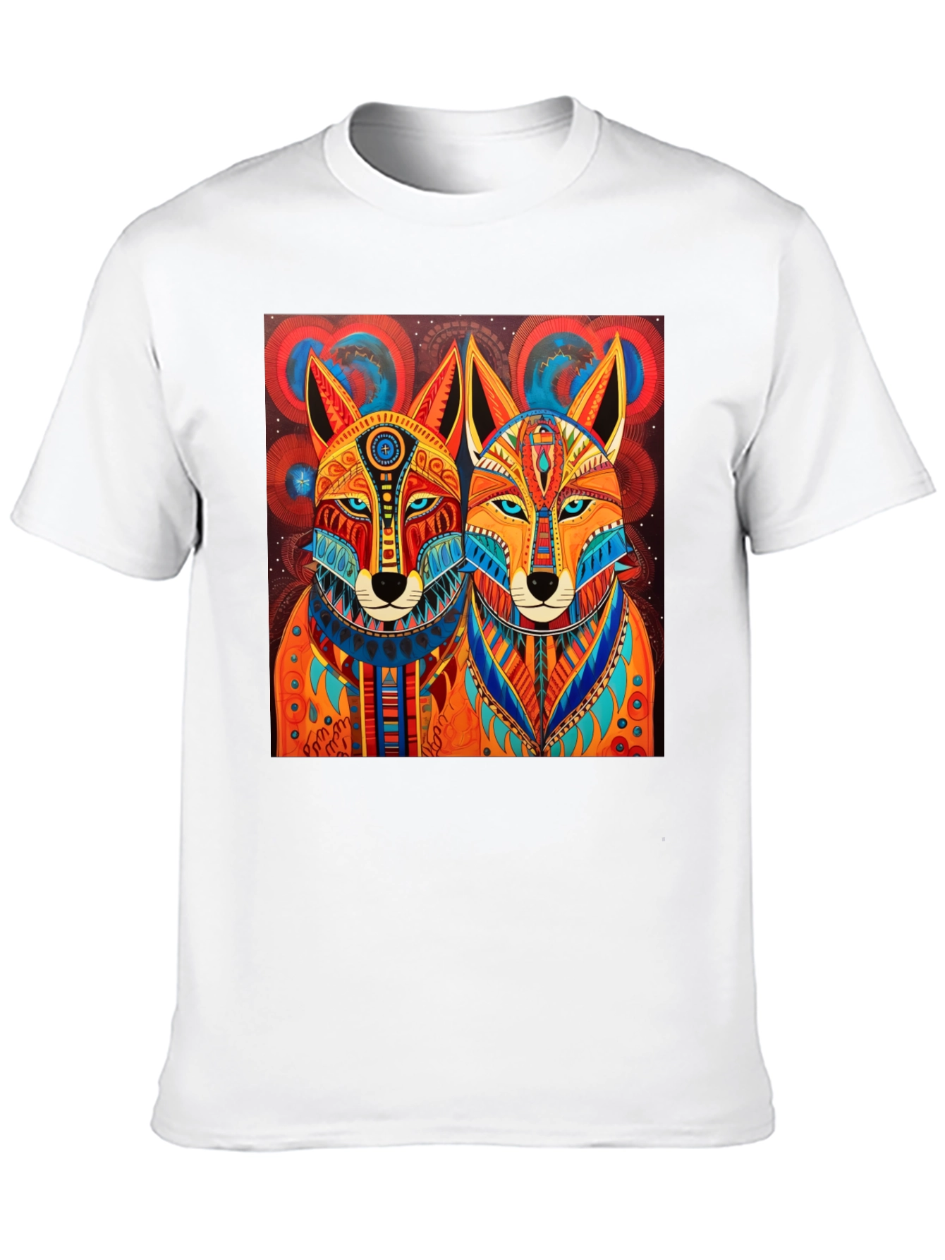Aztec Fox Graphic Tee - Stylish Mens T-Shirt