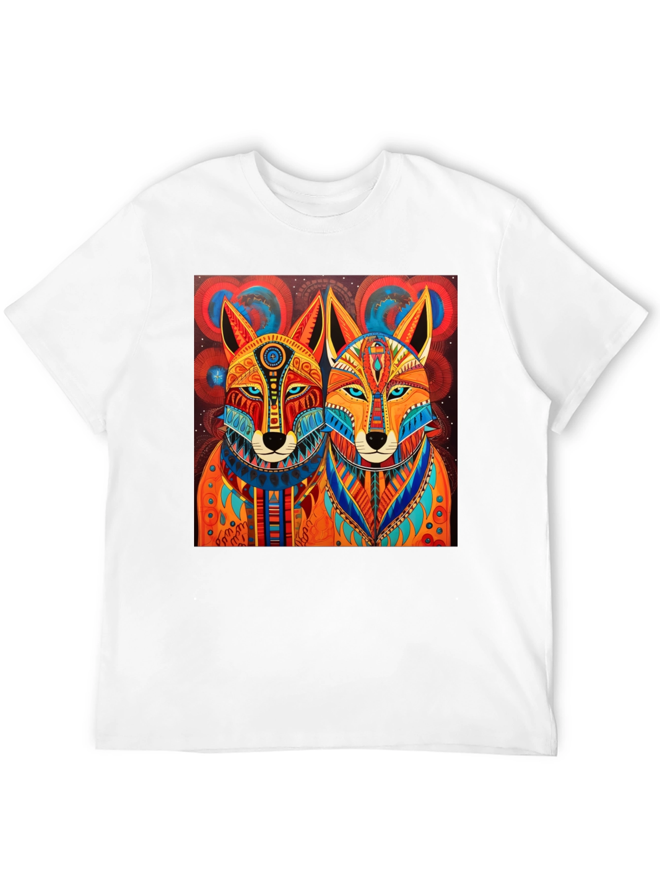 Aztec Fox Graphic Tee - Stylish Mens T-Shirt