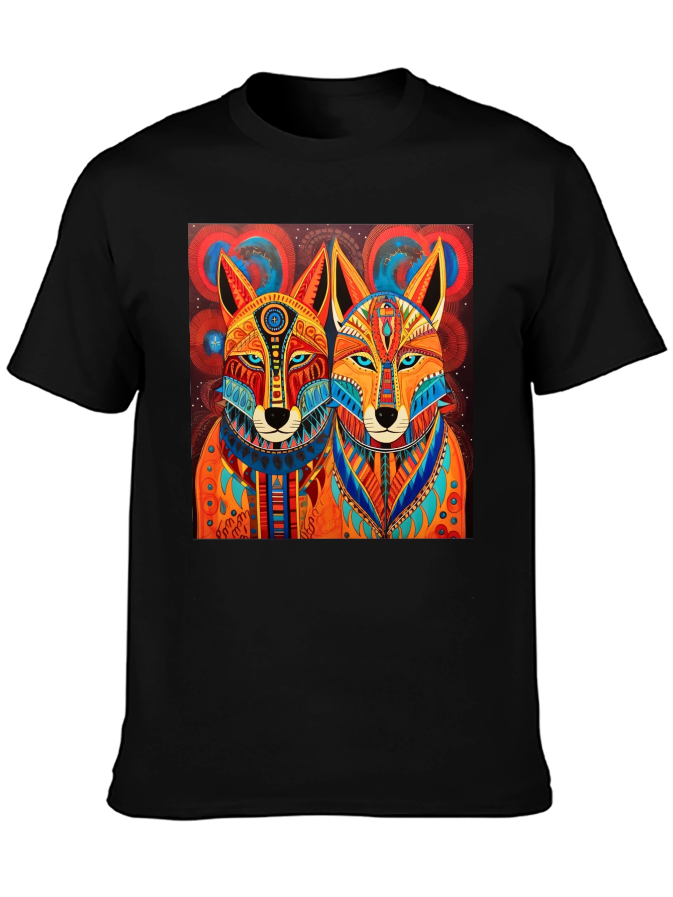 Aztec Fox Graphic Tee - Stylish Mens T-Shirt