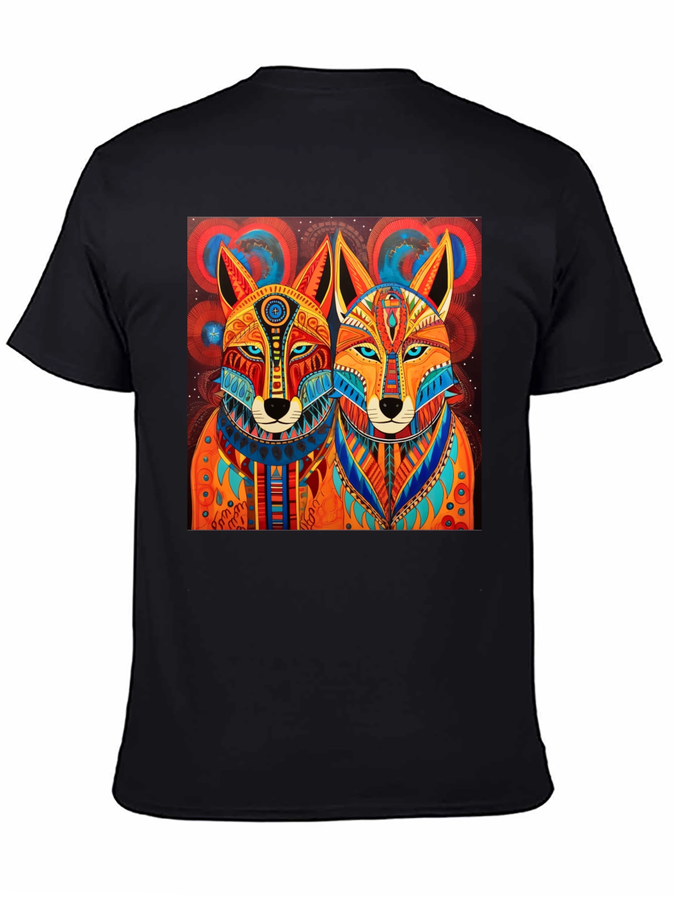 Aztec Fox Graphic Tee - Stylish Mens T-Shirt