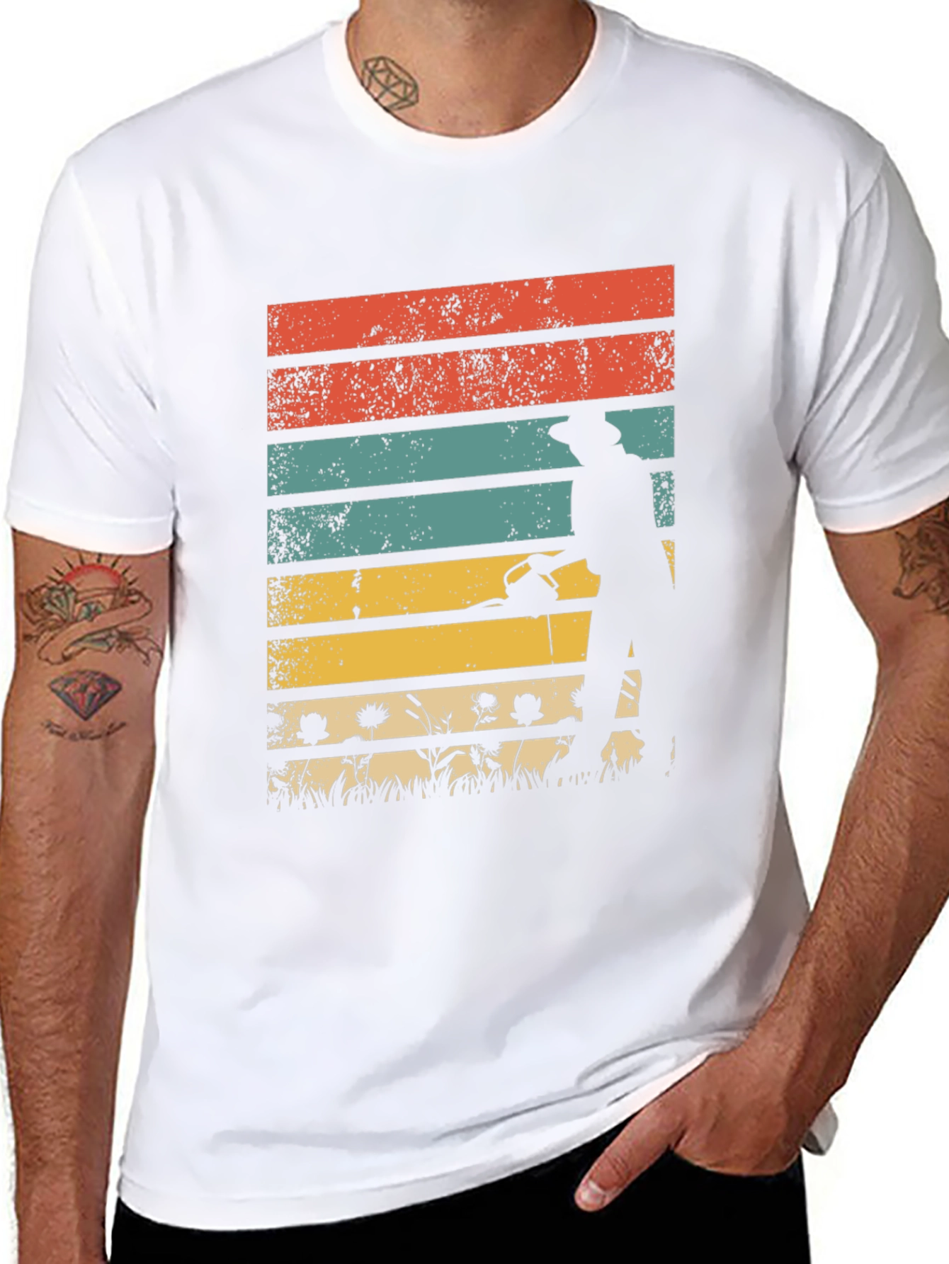 Gardener Sunset Graphic Tee - Retro Style