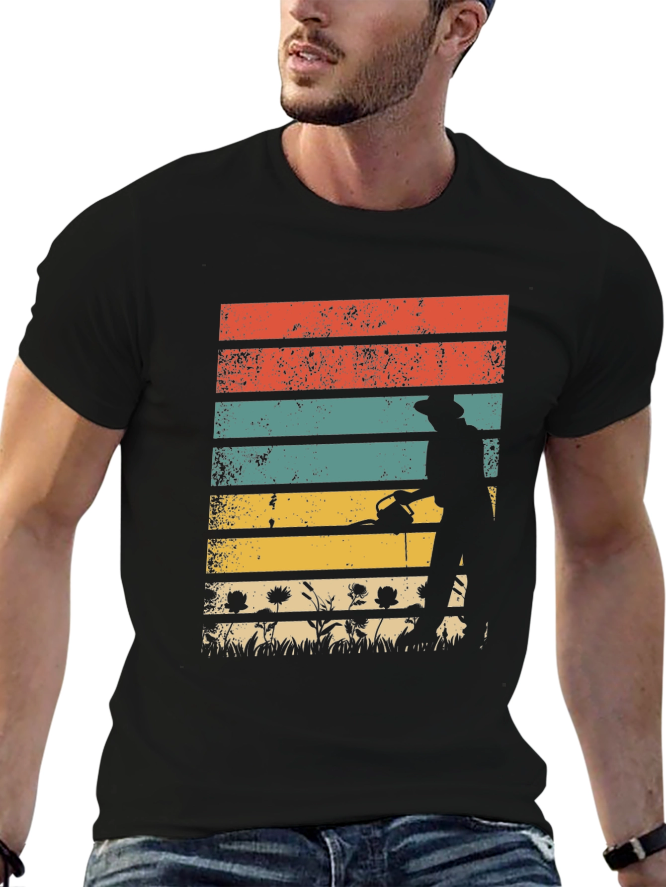 Gardener Sunset Graphic Tee - Retro Style