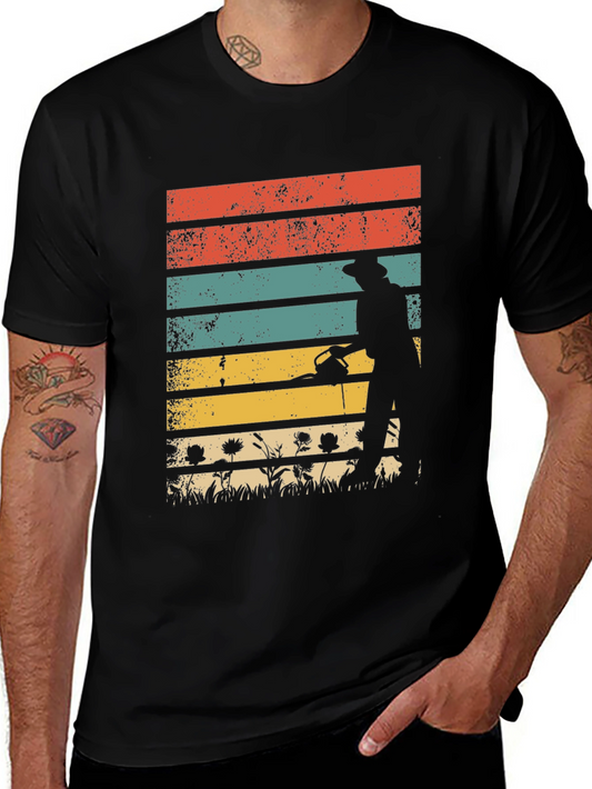 Gardener Sunset Graphic Tee - Retro Style