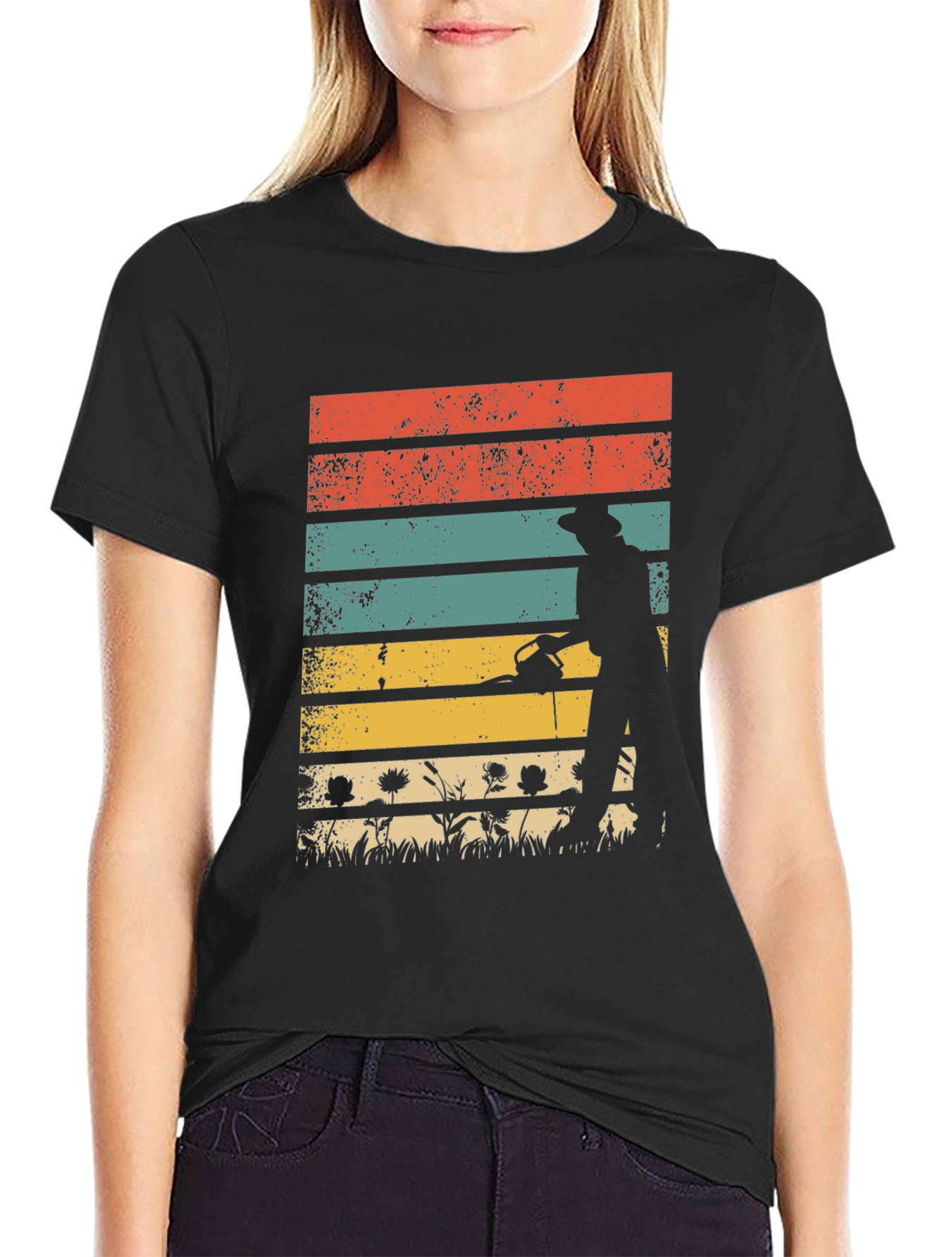 Gardener Sunset Graphic Tee - Retro Style