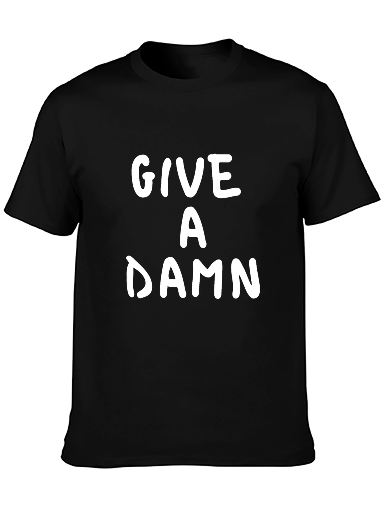 Give A Damn Graphic T-Shirt - Black