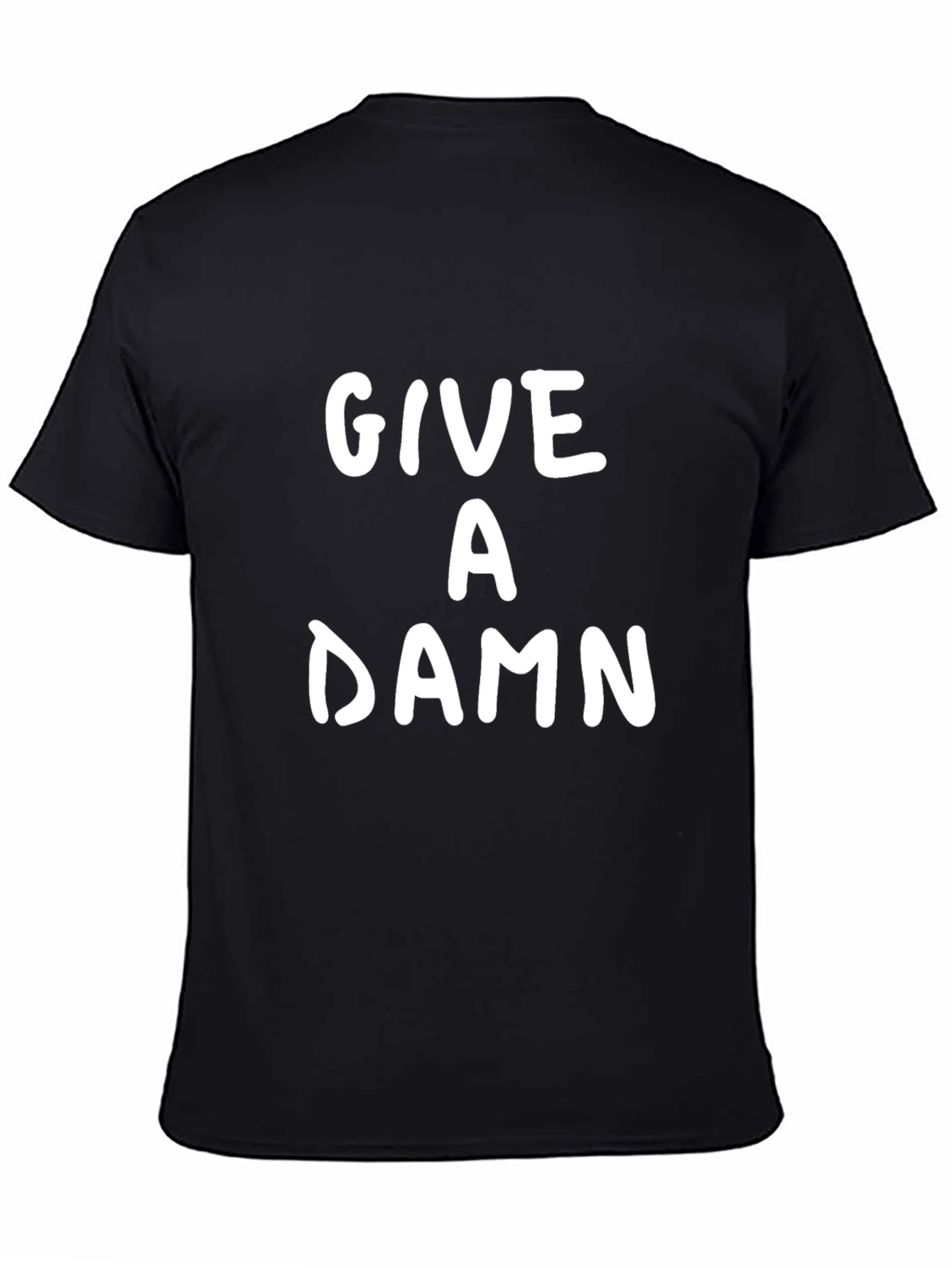 Give A Damn Graphic T-Shirt - Black