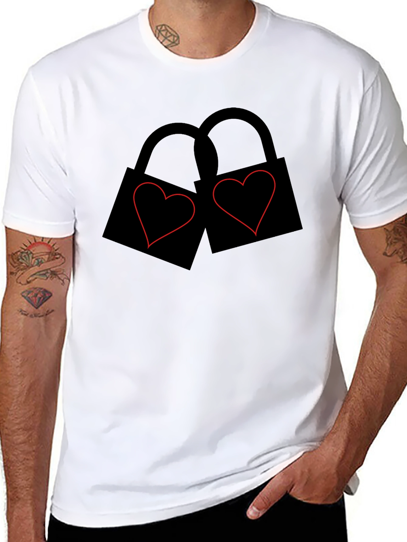 Heart Lock T-Shirt - Unique Graphic Tee