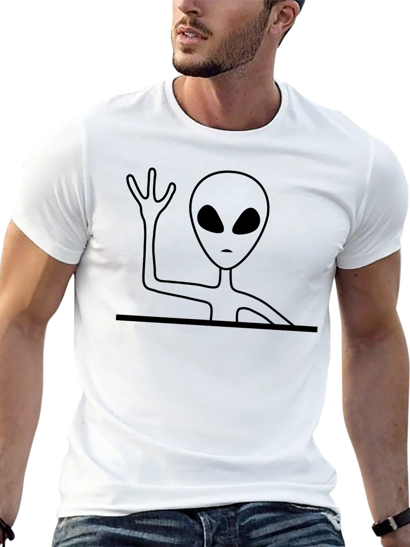 Alien Graphic Black T-Shirt