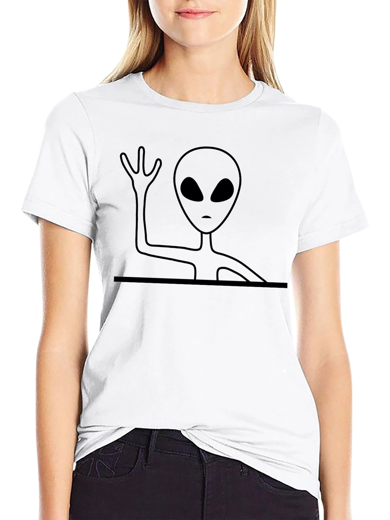 Alien Graphic Black T-Shirt