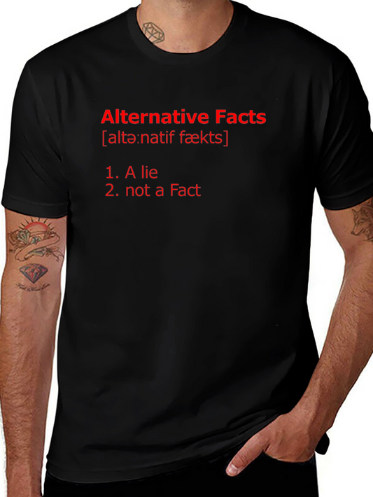 Alternative Facts Graphic Tee - Mens Black T-Shirt