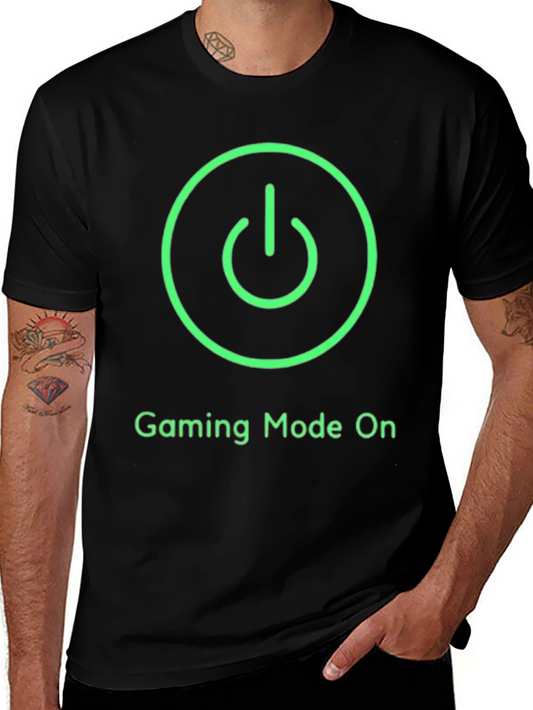 Gaming Mode On Black T-Shirt - Gamer Apparel