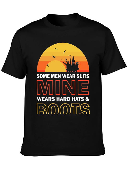 Hard Hat & Boots T-Shirt - Oil Rig Worker Tee