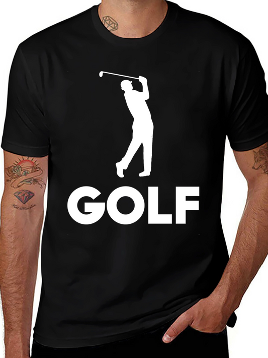 Golf Player Black Graphic Tee
