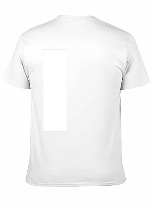 Basic Black T-Shirt with White Graphic Design