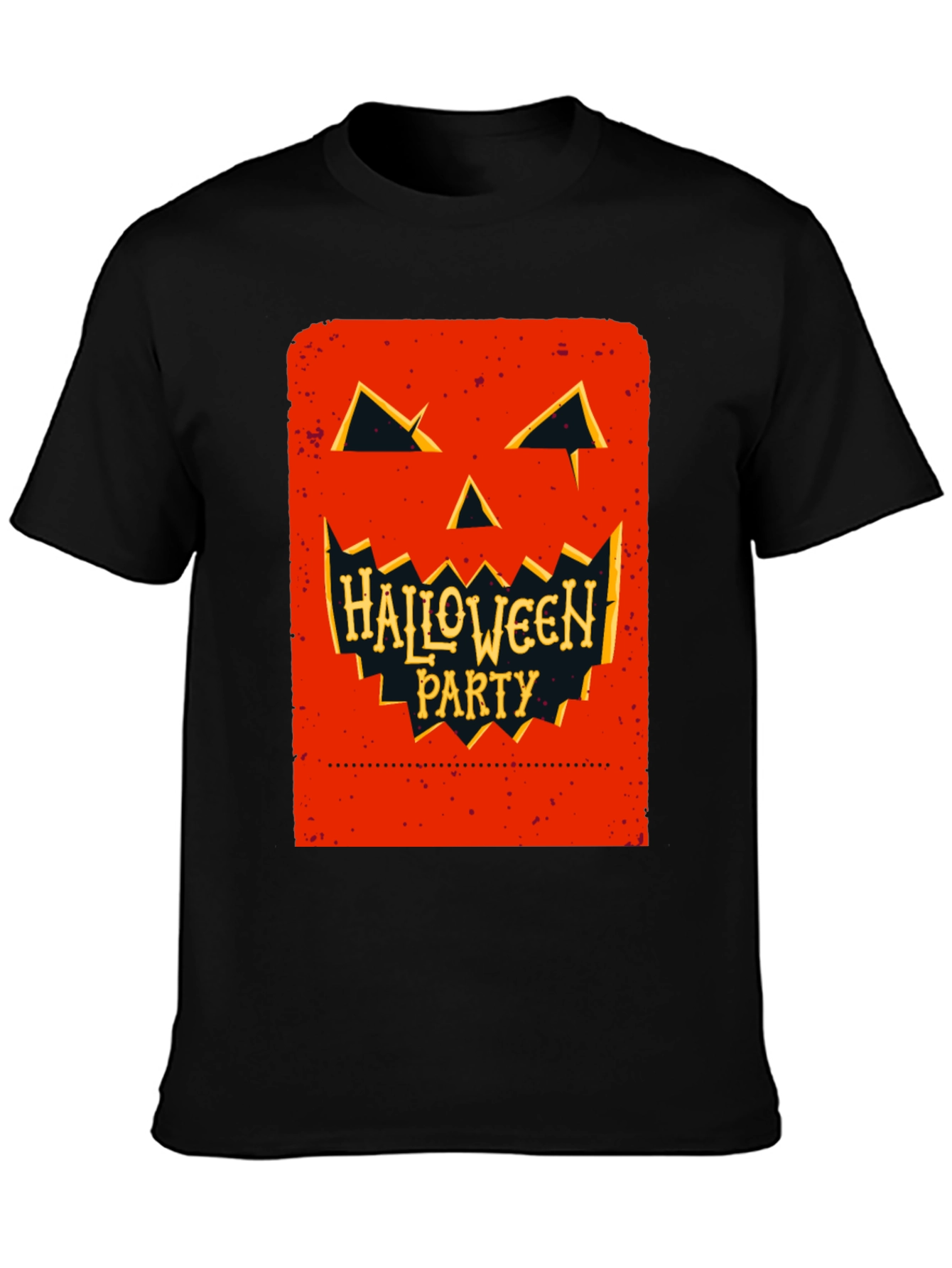 Halloween Party Pumpkin Face Black T-Shirt