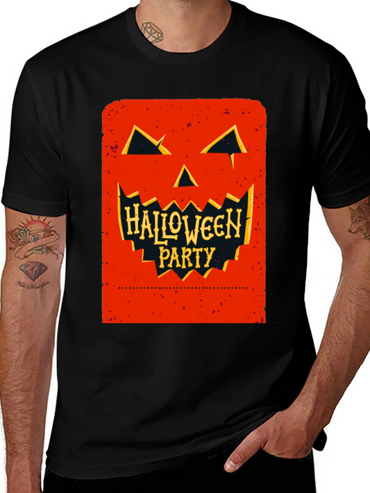 Halloween Party Pumpkin Face Black T-Shirt