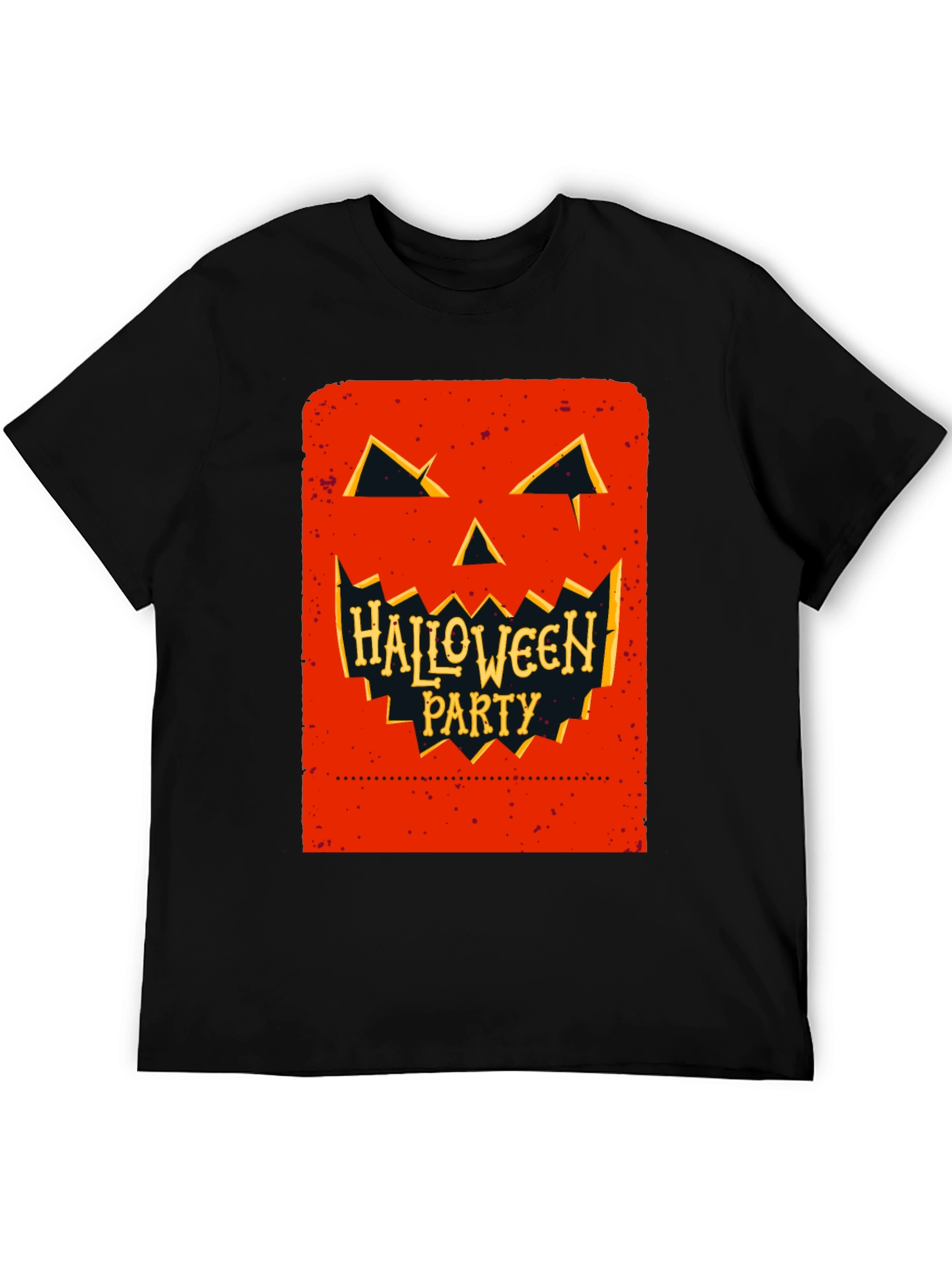 Halloween Party Pumpkin Face Black T-Shirt