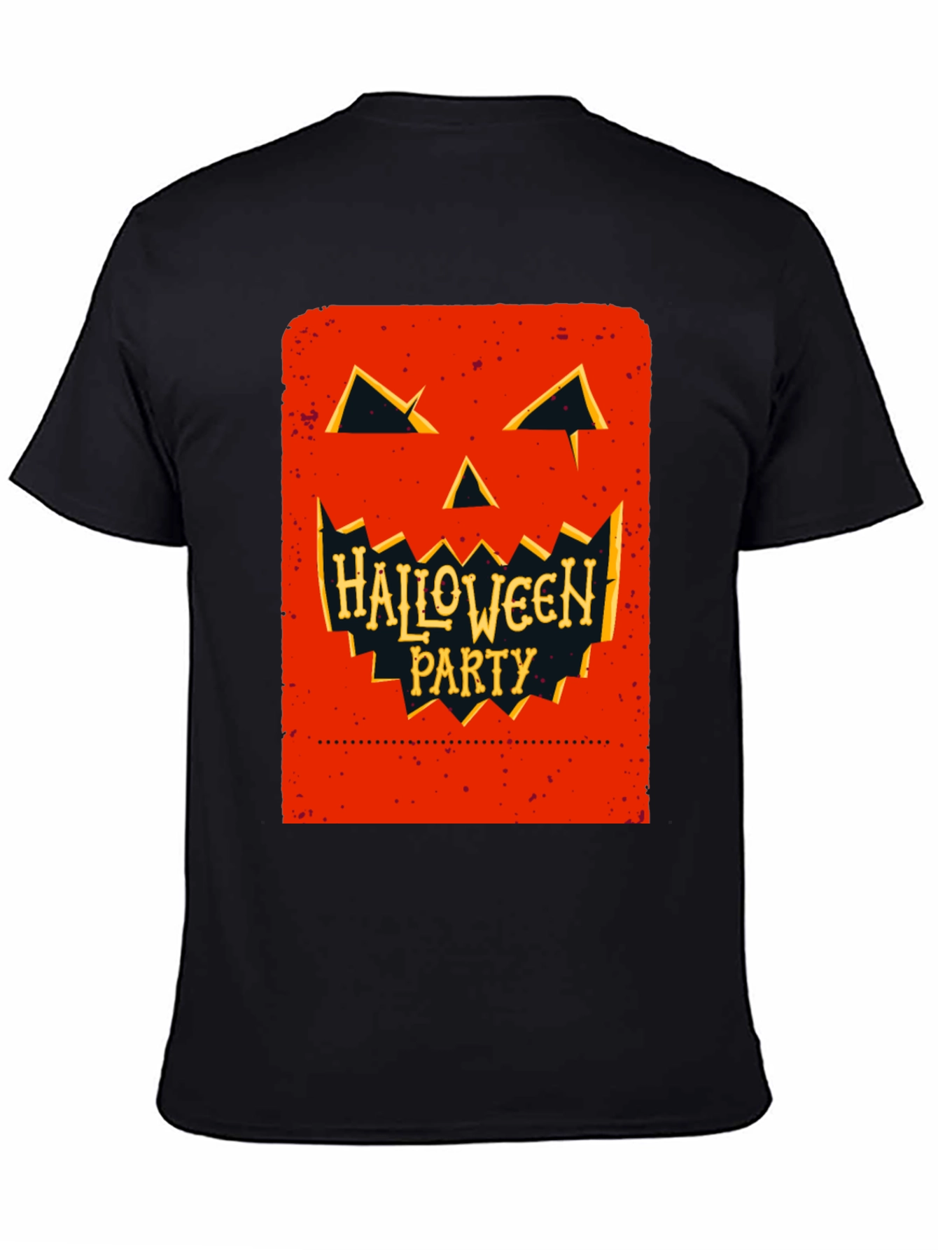Halloween Party Pumpkin Face Black T-Shirt