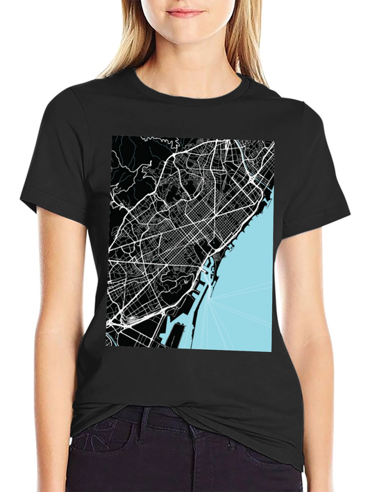 Barcelona Map Graphic T-Shirt