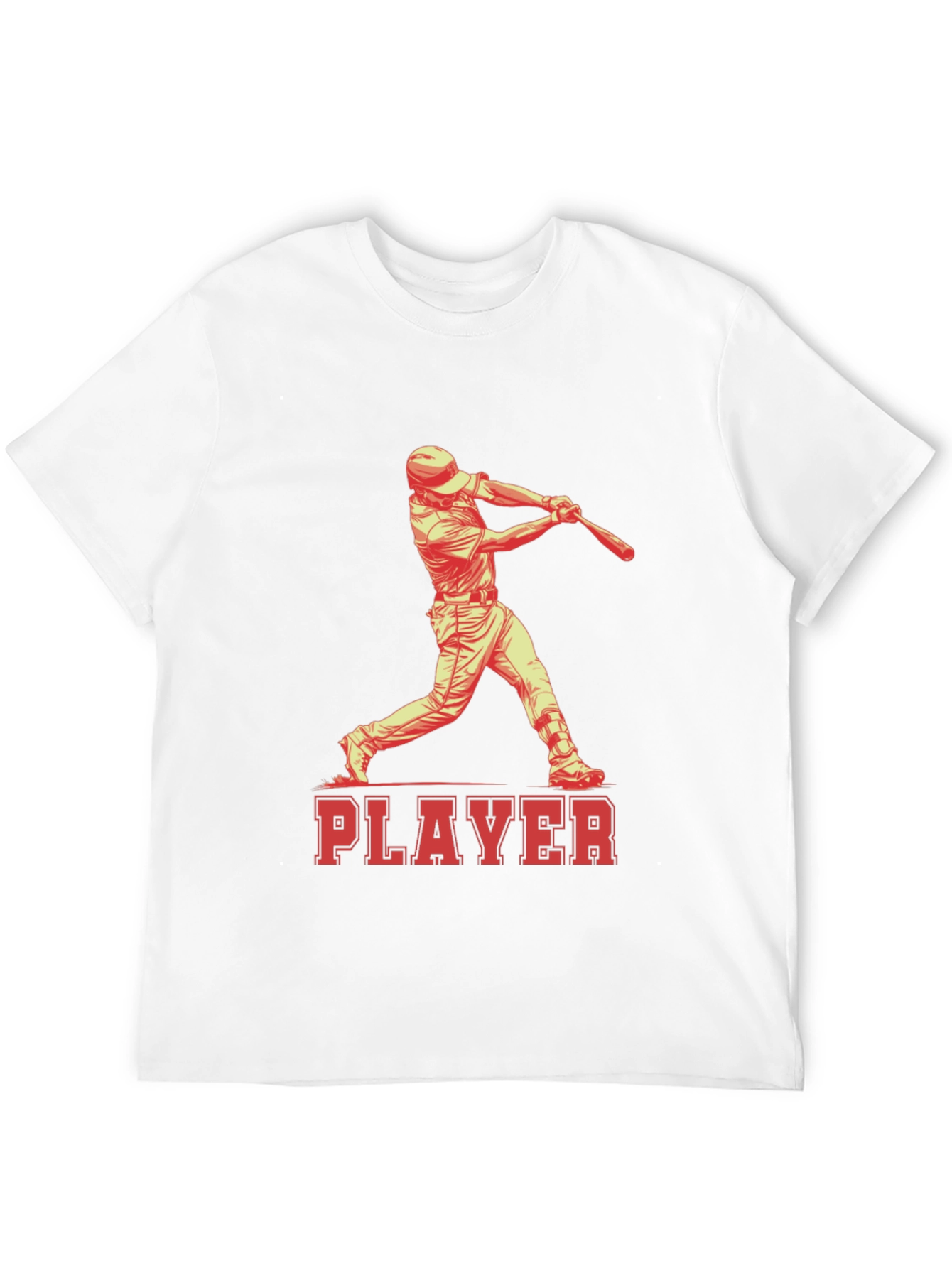 Baseball Player Graphic T-Shirt - Cotton Blend