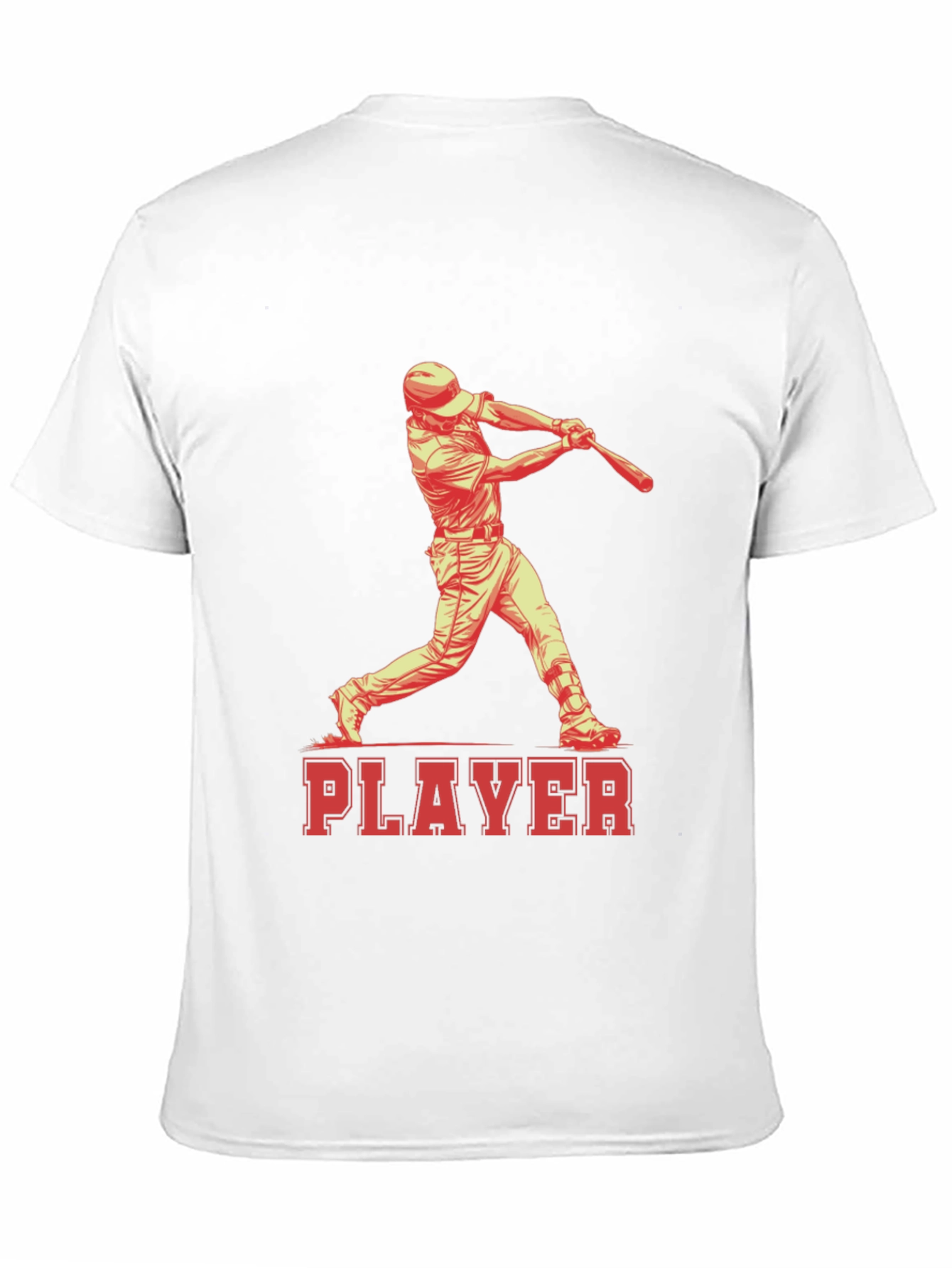 Baseball Player Graphic T-Shirt - Cotton Blend