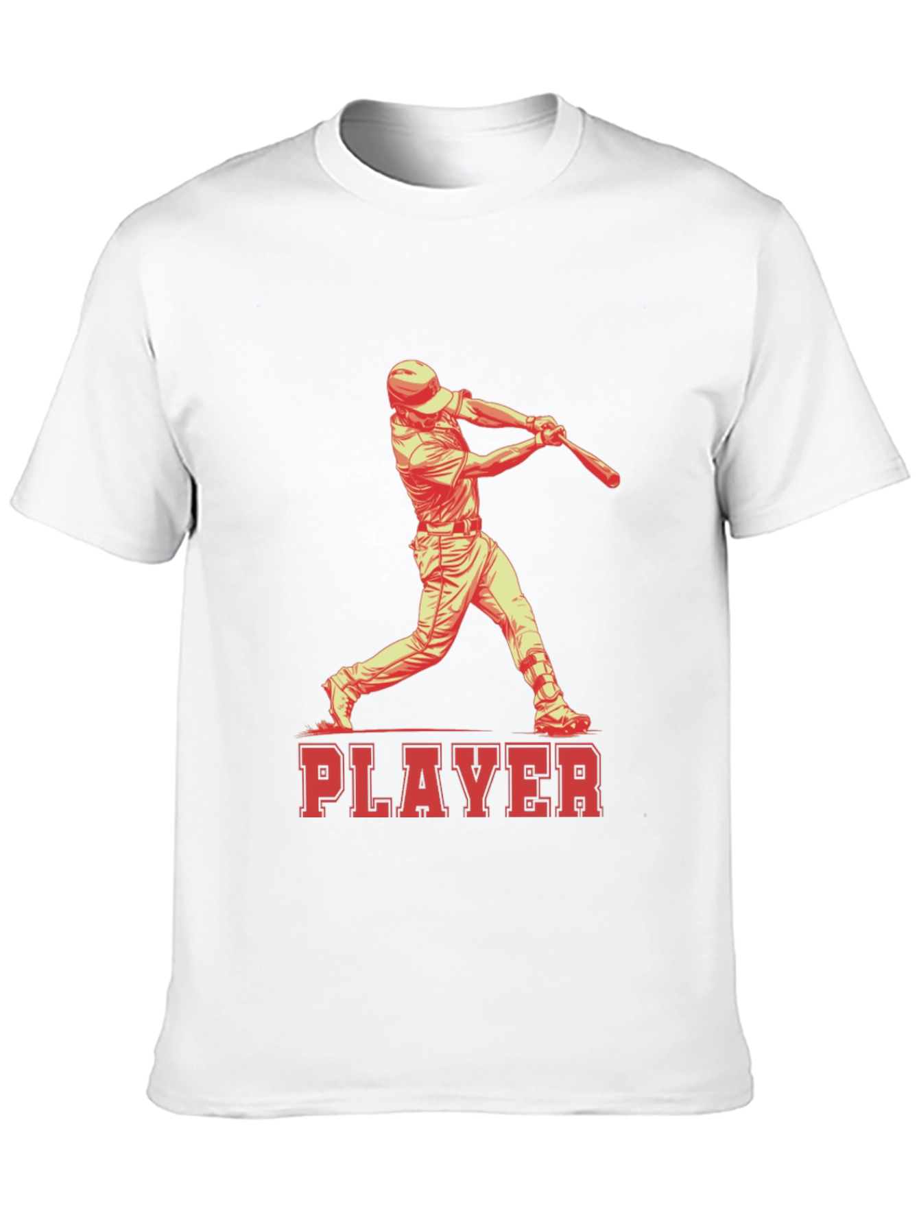 Baseball Player Graphic T-Shirt - Cotton Blend