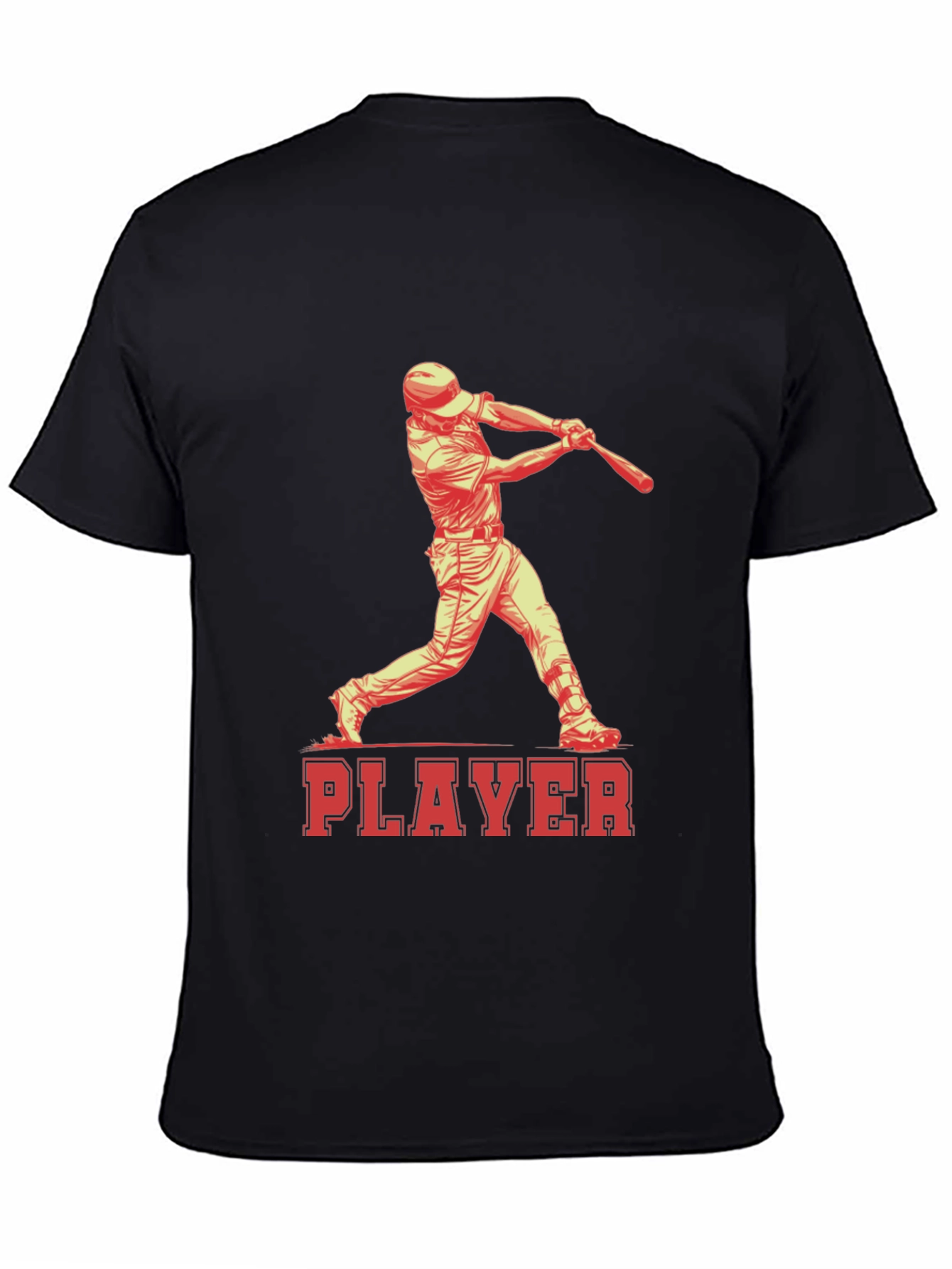 Baseball Player Graphic T-Shirt - Cotton Blend