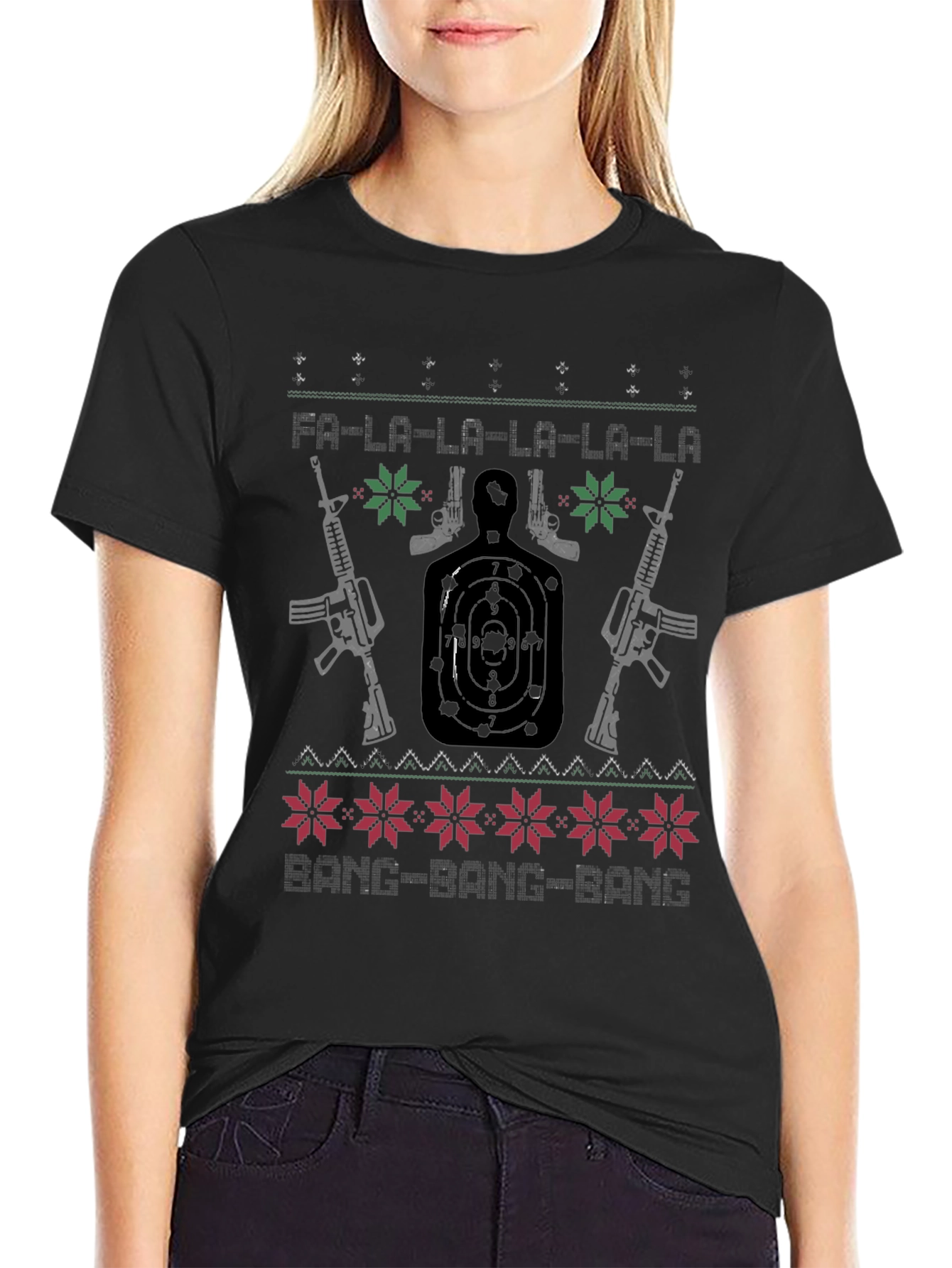 Guns Ugly Christmas Sweater T-Shirt