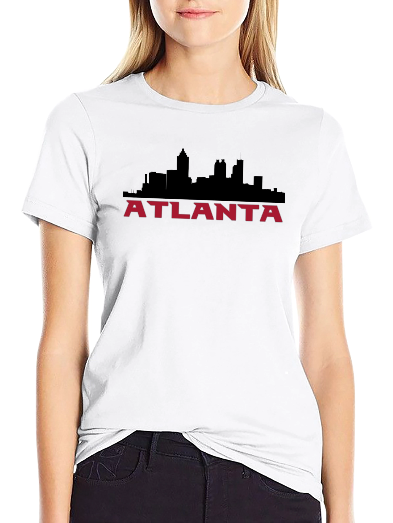 Atlanta Skyline Graphic Tee - Black Cotton Blend