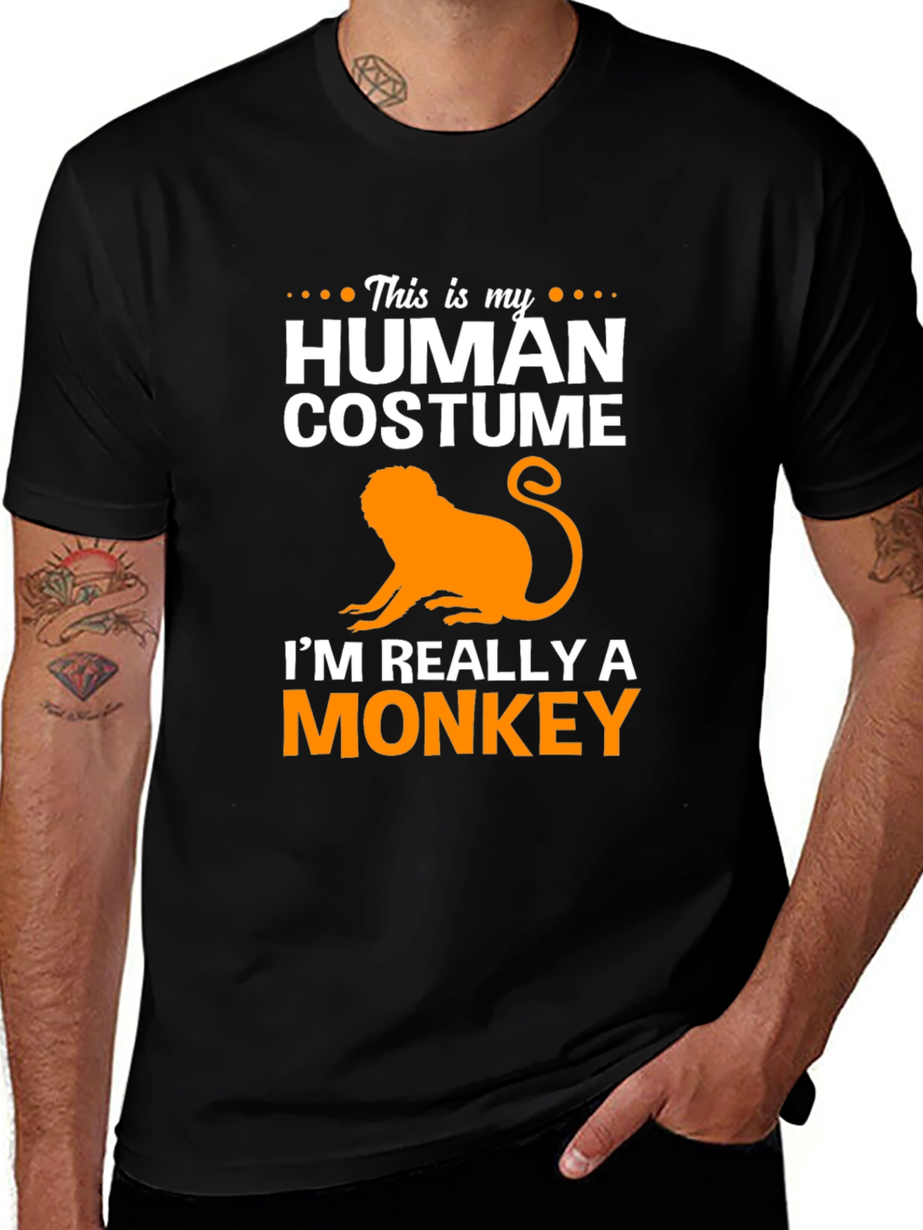 Human Costume Monkey Graphic T-Shirt