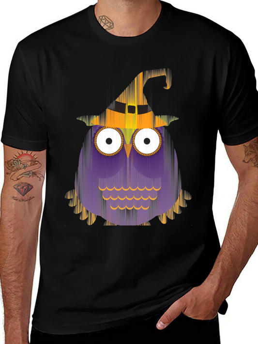 Halloween Owl T-Shirt - Black