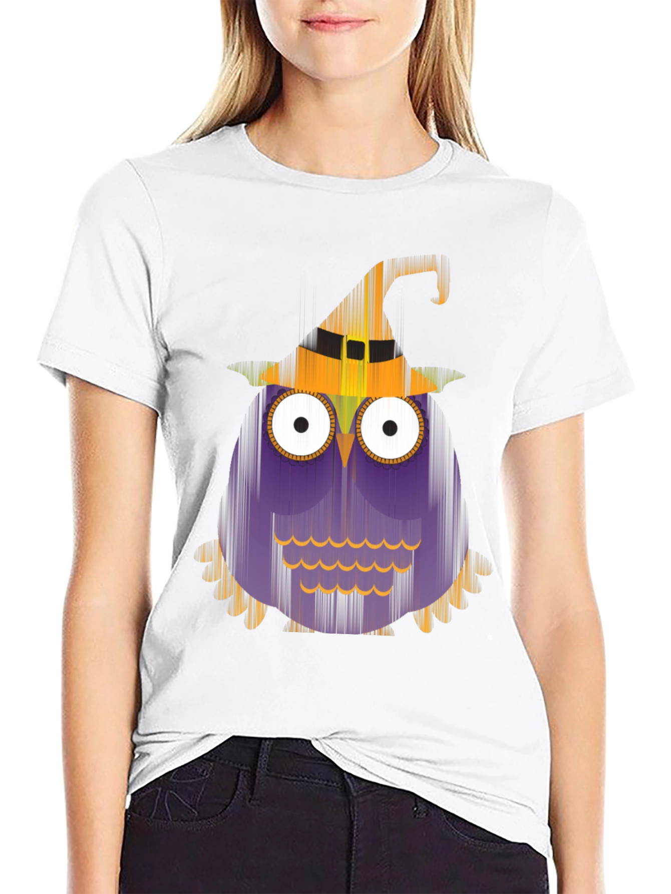 Halloween Owl T-Shirt - Black