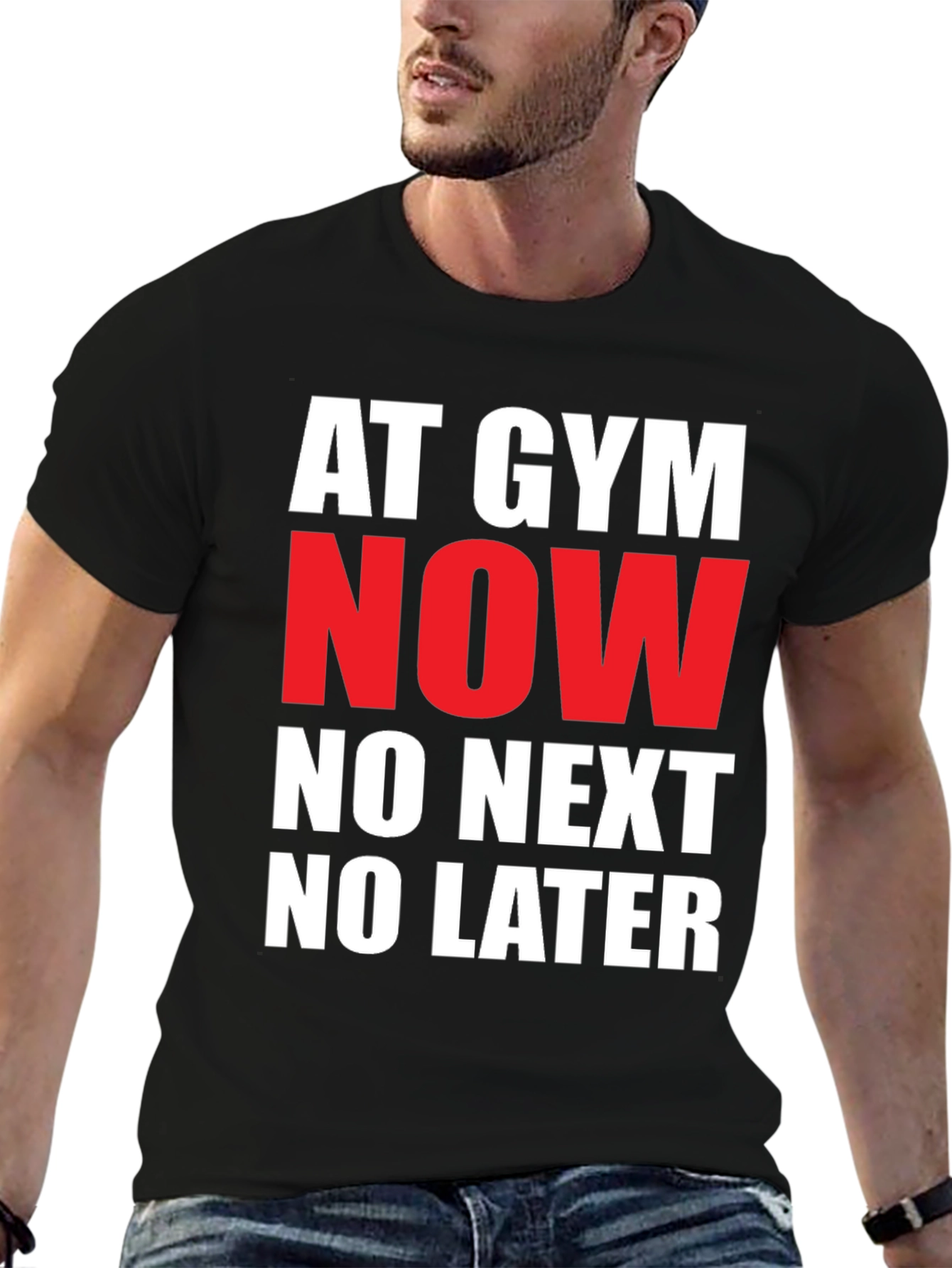 Gym Now T-Shirt: Bold Statement Tee