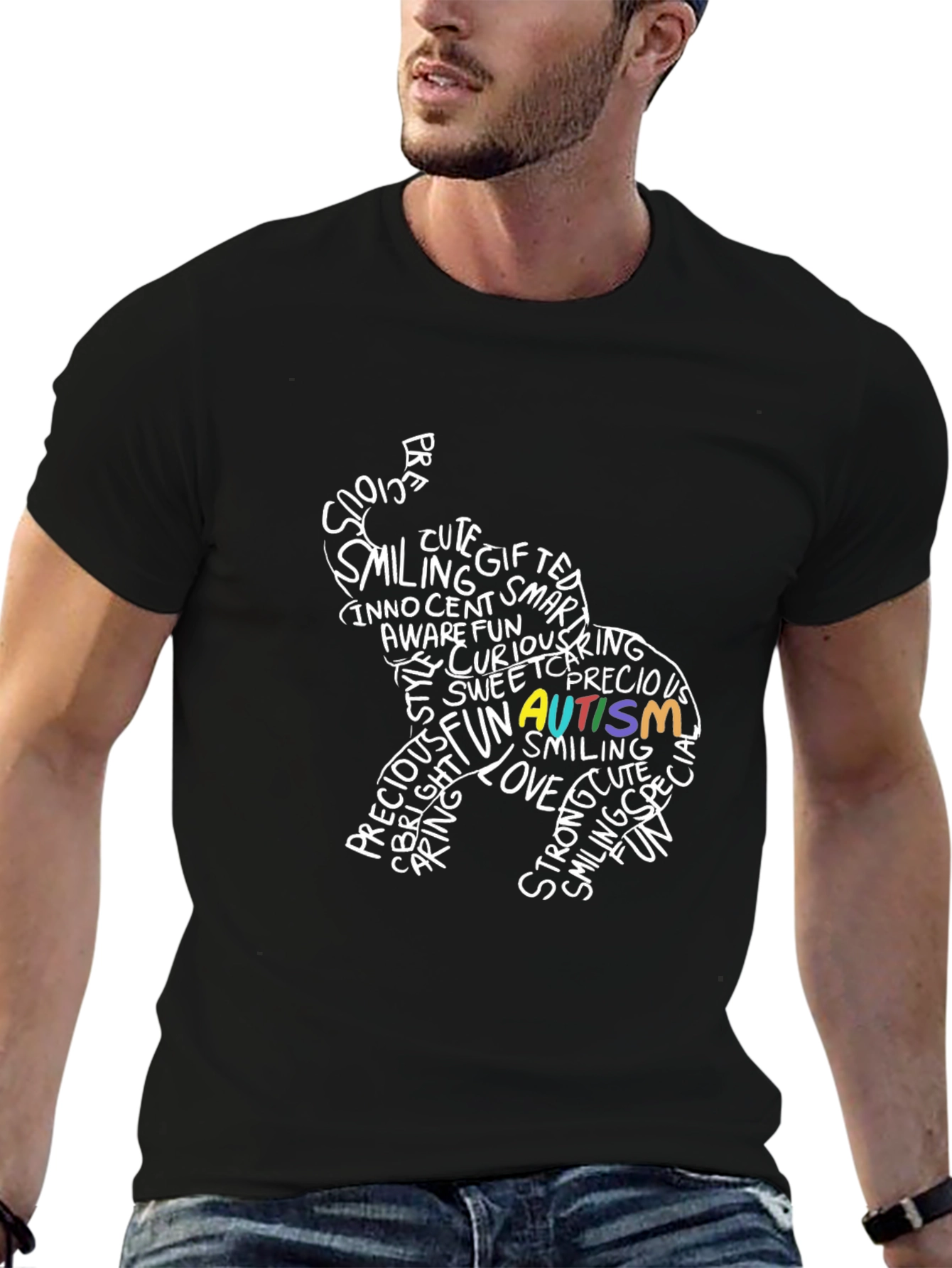 Autism Awareness Elephant Graphic Tee