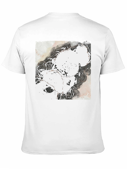 Abstract Ink Graphic Tee - Modern Style