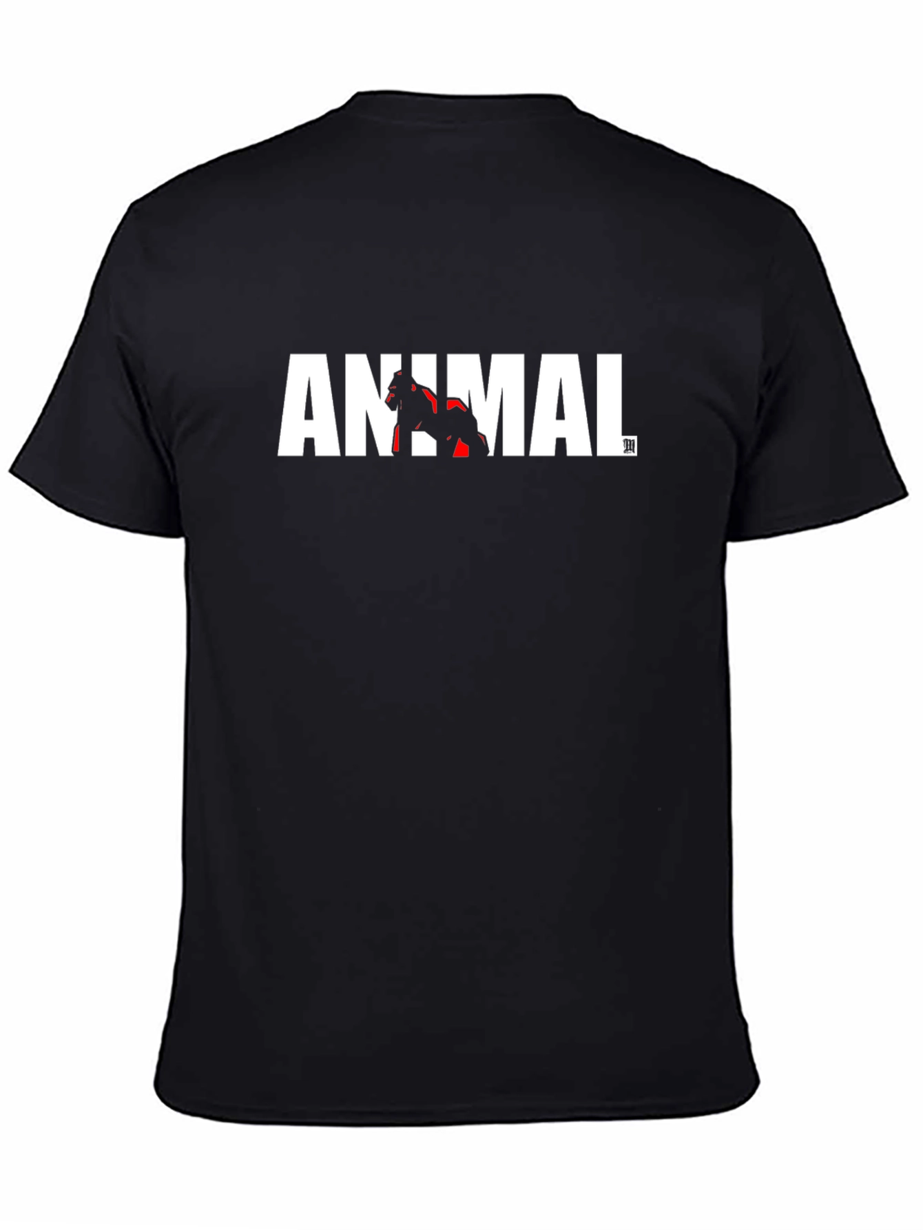 Animal Gorilla Graphic Black T-Shirt
