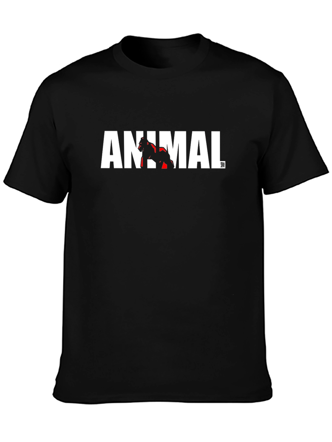 Animal Gorilla Graphic Black T-Shirt