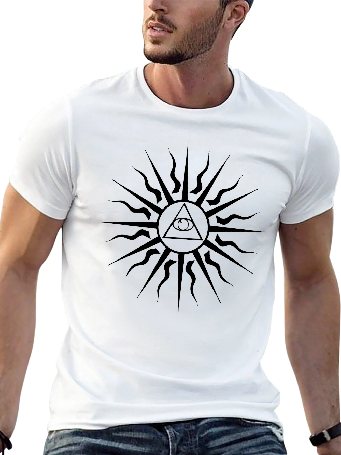 All-Seeing Eye Sun Graphic T-Shirt