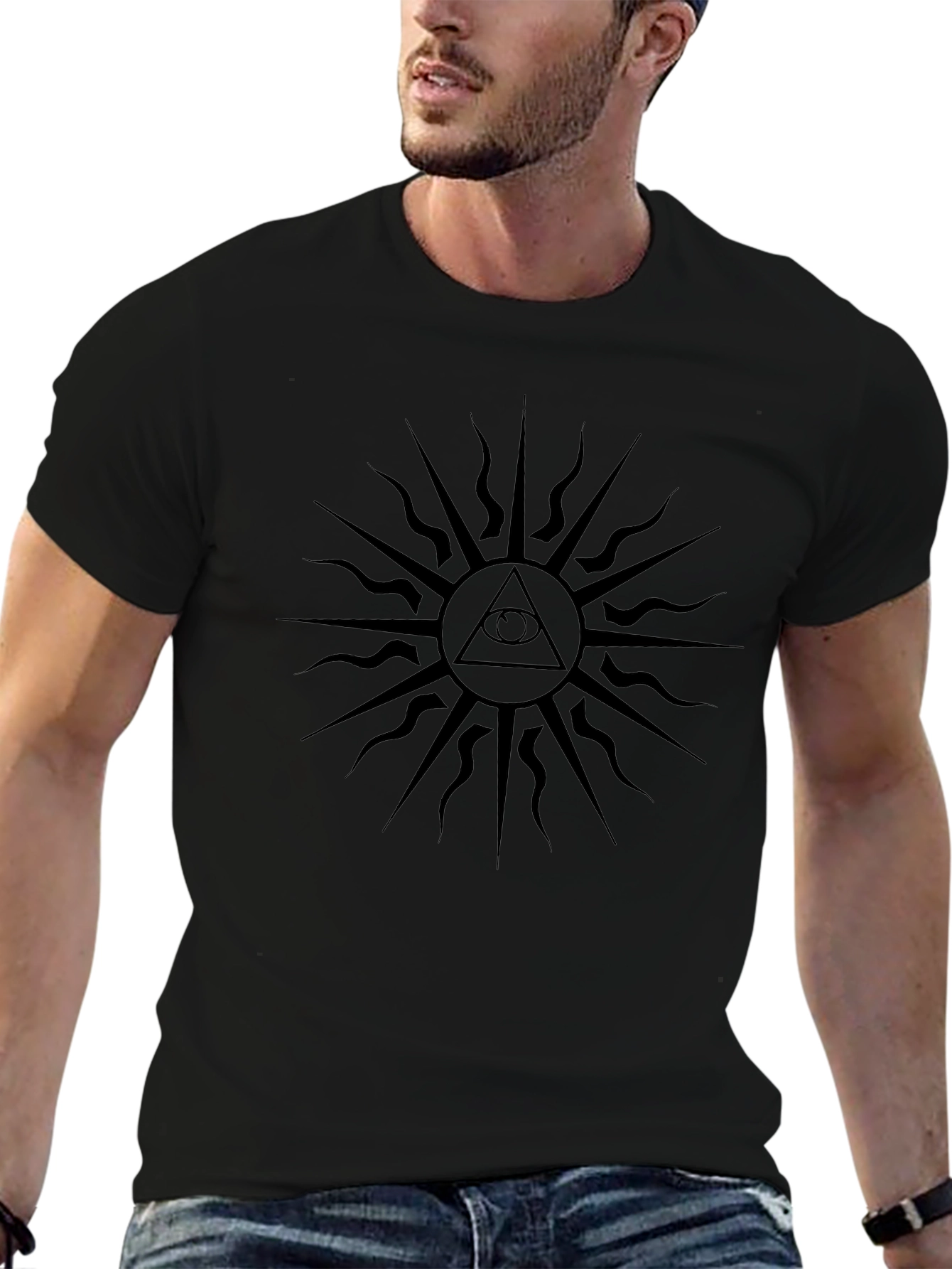 All-Seeing Eye Sun Graphic T-Shirt