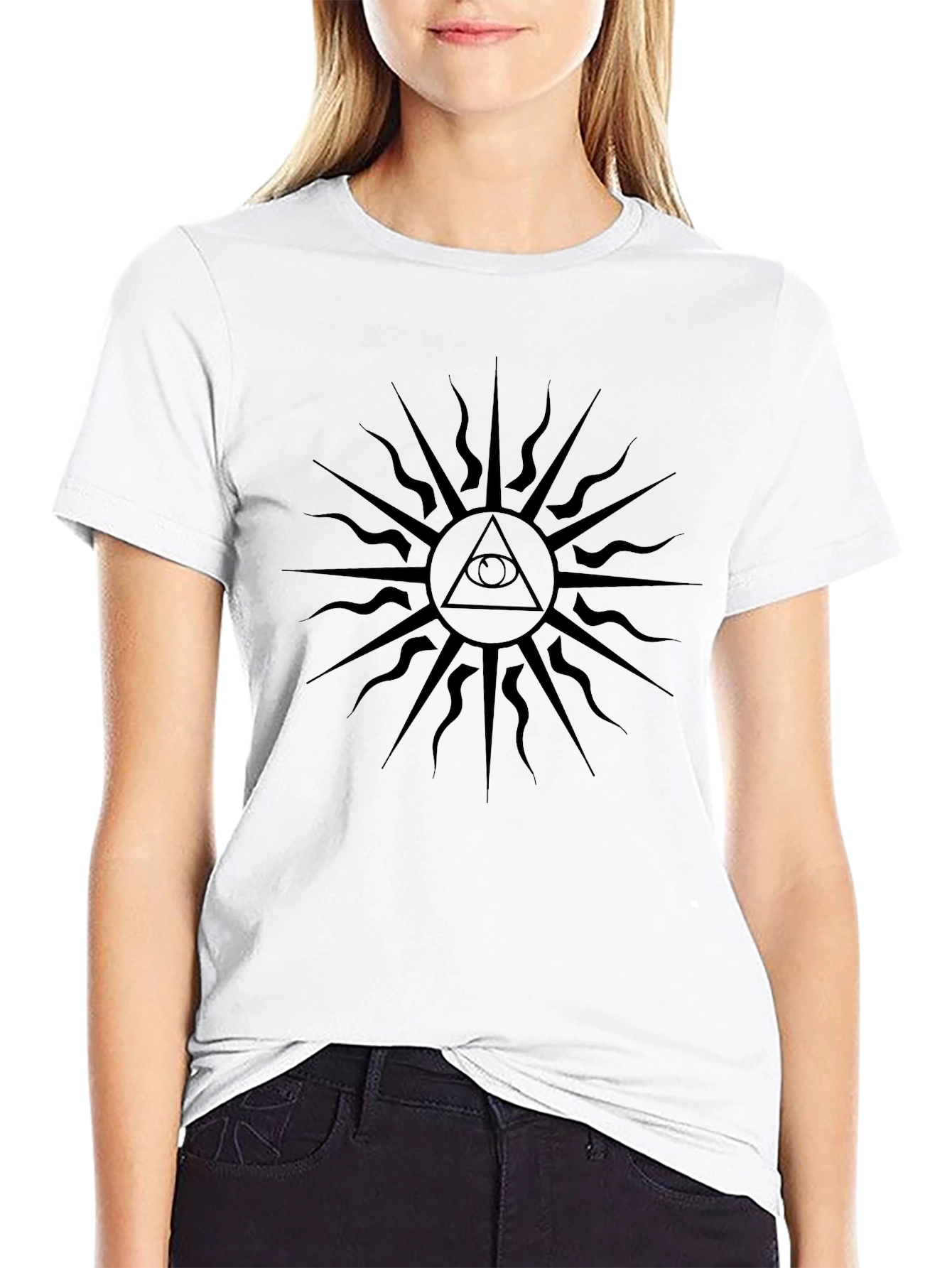 All-Seeing Eye Sun Graphic T-Shirt